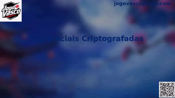 Interface conceitual de Credenciais Criptografadas do Jogo Vasco com camadas de segurança digital