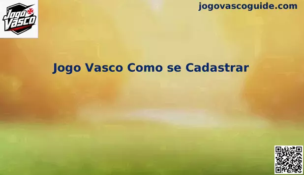 Como se cadastrar no Jogo Vasco