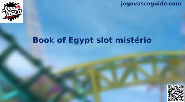 Tela temática do Book of Egypt slot mistério com elementos inspirados no Antigo Egito